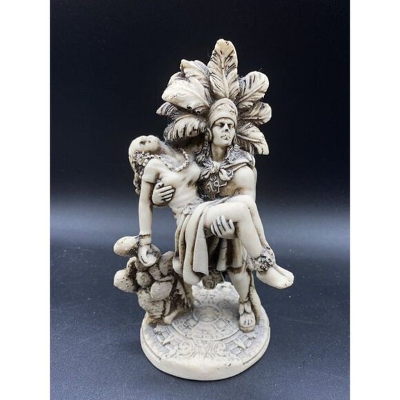 Other - Aztec Indian Warrior Sleeping "La mujer dormida" Holding Woman 7.5” Statue